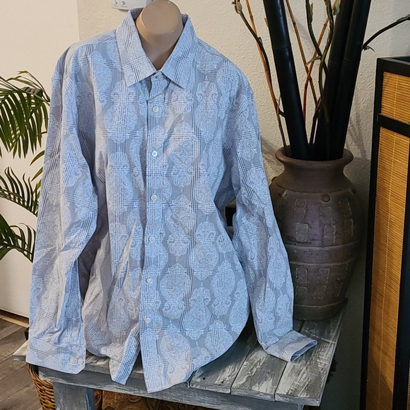 TASSO ELBA MULTI XL UNIQUE PATTERN DRESS SHIRT